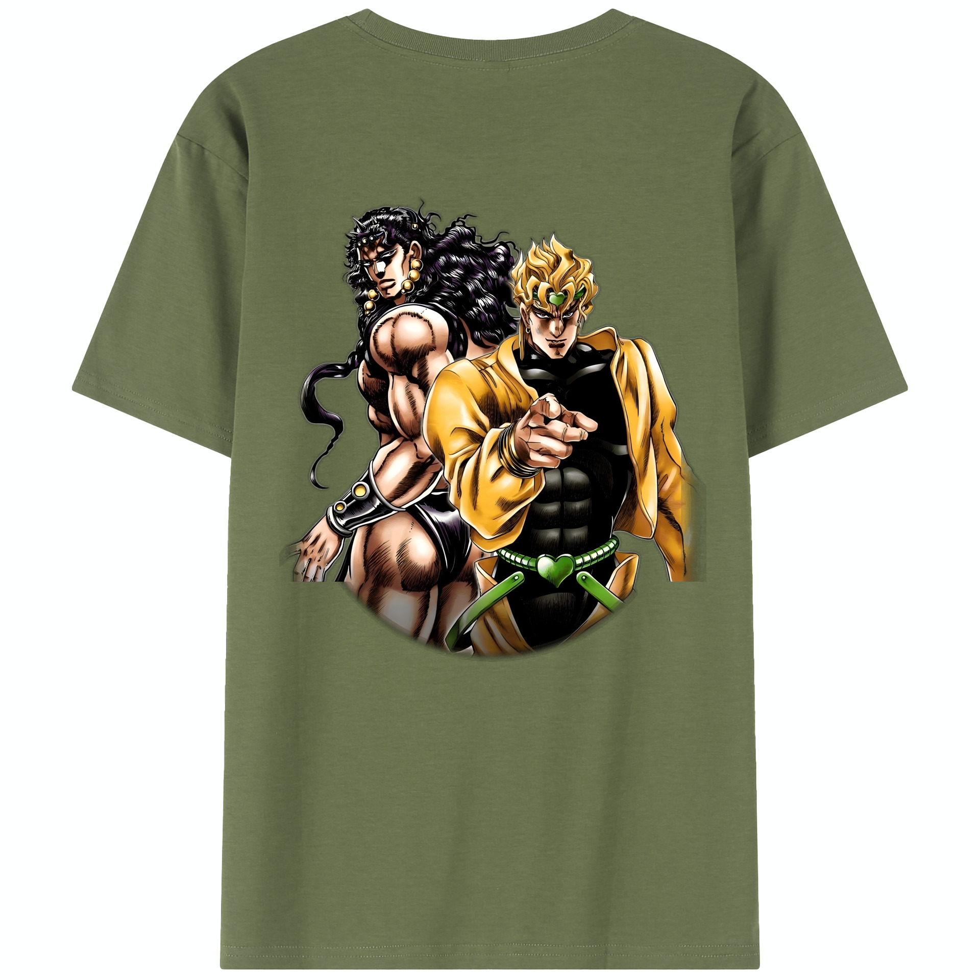 （画像用） ジョジョの奇妙な冒険 ディオ?ブランドー JoJo's Bizarre Adventure Dio Brando 綿100％半袖Tシャツ（背面プリント）